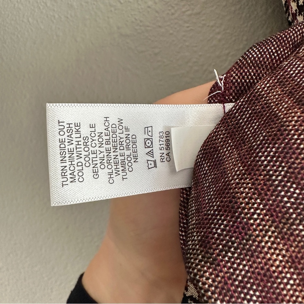 NWT Maurice’s Red Tan Houndstooth High Rise Mini Skirt Medium - Picture 7 of 9